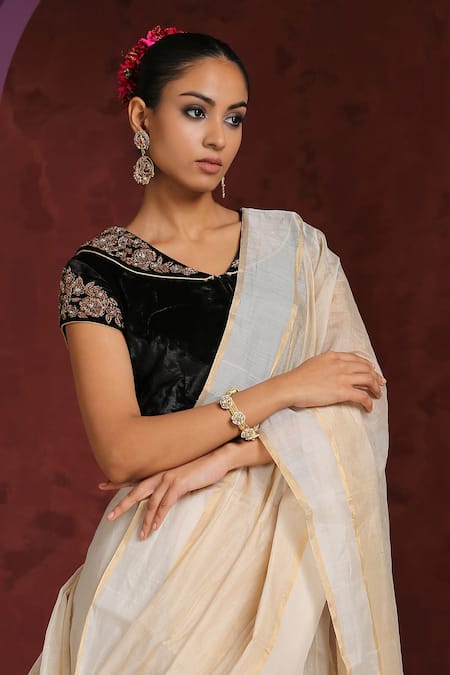 Saree Blouses | Black Velvet Sari Blouse Size Xs | Poshmark