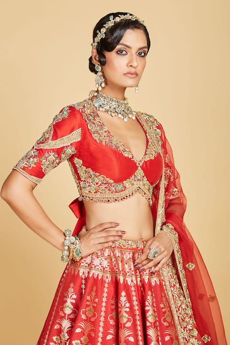Buy Kachhi Bandhej Sateen Saree - Traditional Mustard Embroidered Saree –  Empress Clothing
