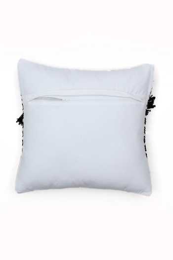 Buy_House This_Black Cotton Mix Kunbi Square Cushion Cover_Online_at_Aza_Fashions