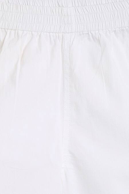 Buy_Charkhee_White Handloom Cotton Block Printed Night Suit_Online_at_Aza_Fashions