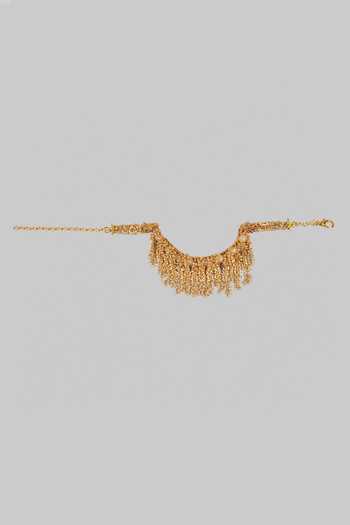 Buy_House Of D"Oro_Brown Semi Precious Stone Tiranya Embellished Choker_Online_at_Aza_Fashions