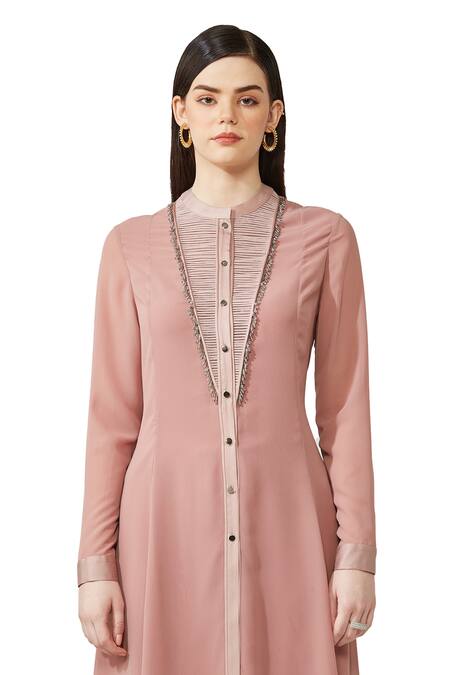 Buy Rohit Gandhi + Rahul Khanna Purple Silk, Georgette Crystals, Cut Straight Yoke Embellished Kurta And Pant Set Online at Aza Fashions Buy_Rohit Gandhi + Rahul Khanna_Purple Silk, Georgette Crystals, Cut Straight Yoke Embellished Kurta And Pant Set _Online_at_Aza_Fashions