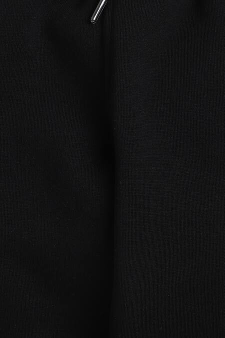 Buy_Knitting Doodles_Black Fleece Printed Super Cool Dude Top And Joggers Set