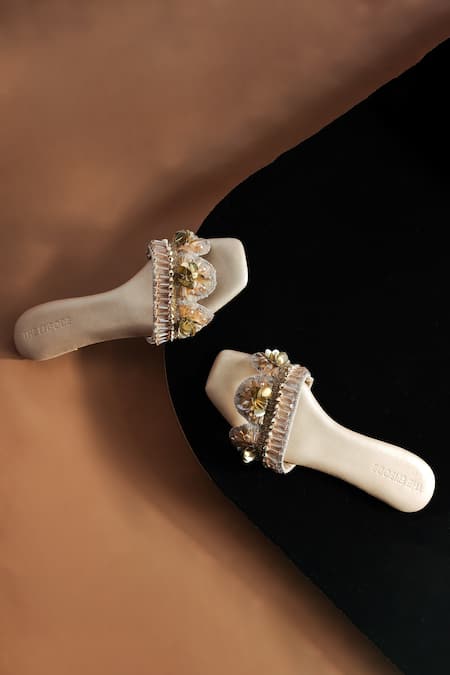 The Episode Gold Tender Love Embellished Flats Online at Aza Fashions The Episode_Gold Tender Love Embellished Flats _Online_at_Aza_Fashions