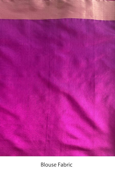 Mint N Oranges_Black Chanderi Silk Zari Animal Woven Pattern Saree _Online_at_Aza_Fashions