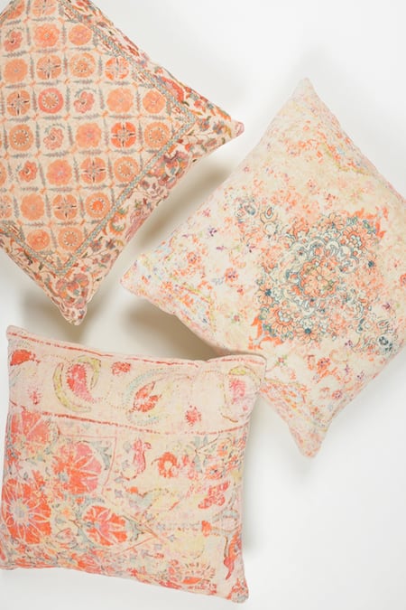 Shop Orna Multi Color Cotton Digital Print Rectangle Shaped Cushion Cover - Set Of 2 Online at Aza Fashions Shop_Orna_Multi Color Cotton Digital Print Rectangle Shaped Cushion Cover - Set Of 2_Online_at_Aza_Fashions