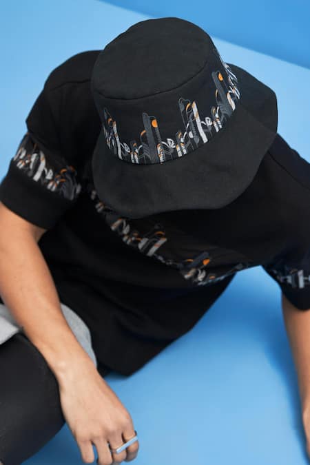 Buy Siddhant Agrawal Black Embroidered Coastline Bucket Hat Online at Aza Fashions Buy_Siddhant Agrawal_Black Embroidered Coastline Bucket Hat _Online_at_Aza_Fashions
