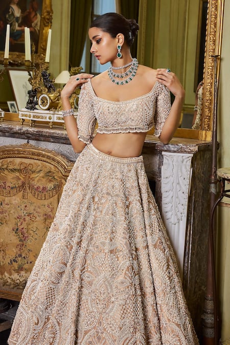 Sequin Lehenga and Raw Silk Blouse in Custom Colors - Etsy Israel