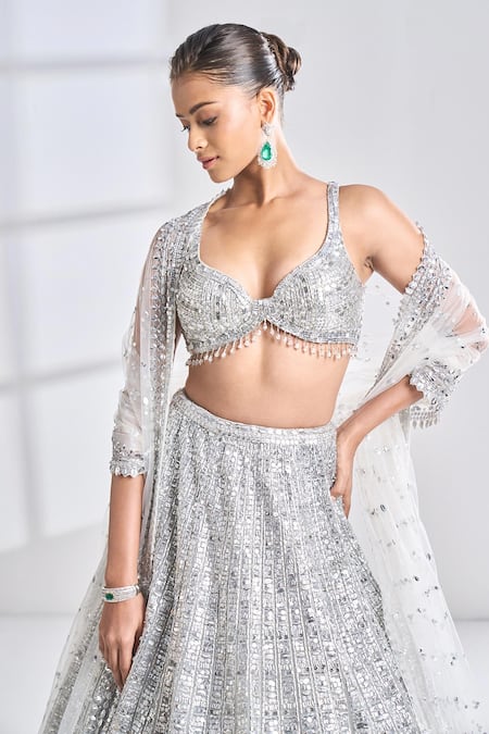 Buy Pink And Silver Color Crop Top And Skirt online, Latest Pink And Silver  Color Crop … | Designer party wear dresses, Indian gowns dresses, Indian  fashion dresses