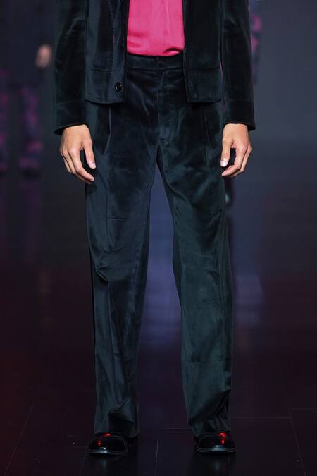 Skinny Velvet Suit Trousers | boohooMAN UK