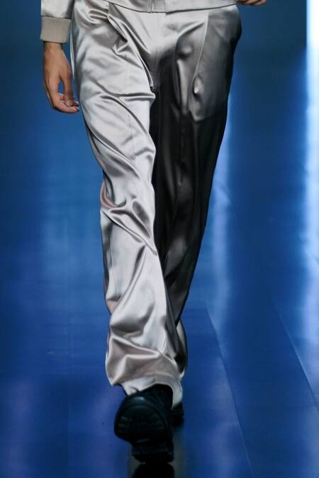 Skinny Satin Suit Pants | boohooMAN USA