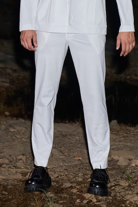 White Blazer Pants Suits with Pearls New Designer Pearl Embellished Suit  Set Slim Handmade Pants Sets