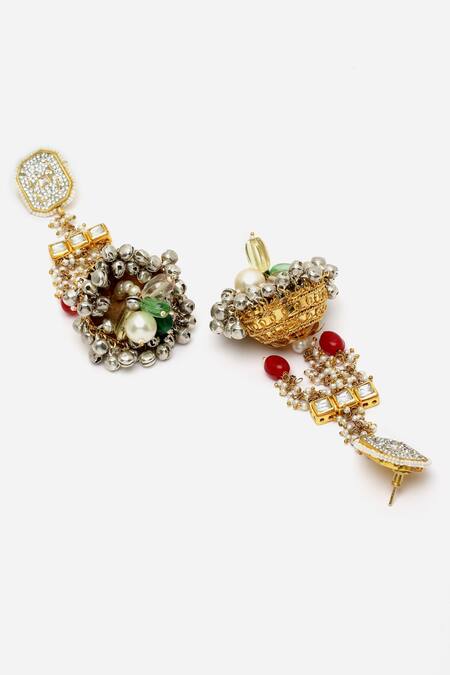 Buy Dugran By Dugristyle Multi Color Ghungroo Drop Long Jhumkis Online at Aza Fashions Buy_Dugran By Dugristyle_Multi Color Ghungroo Drop Long Jhumkis _Online_at_Aza_Fashions