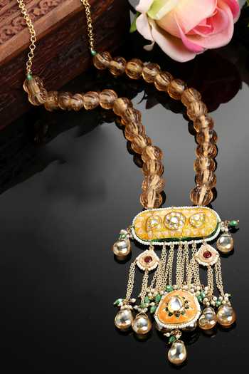Dugran By Dugristyle_Multi Color Long Beaded Pendant Necklace _Online_at_Aza_Fashions