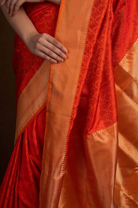 Gorse Yellow Woven Banarasi Tanchoi Silk Saree – MySilkLove