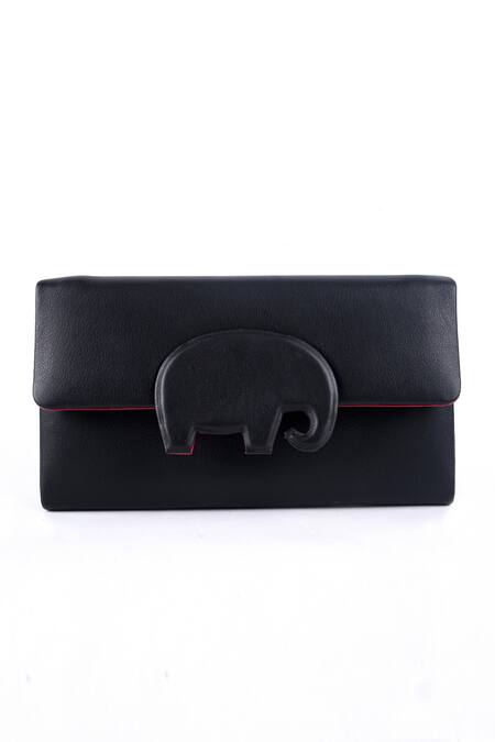 Saurav Ghosh Black Mammoth Rectangle Wallet Bag Online at Aza Fashions Saurav Ghosh_Black Mammoth Rectangle Wallet Bag_Online_at_Aza_Fashions