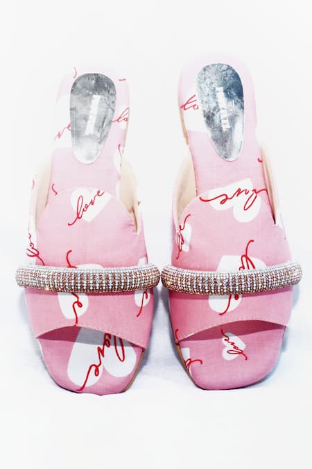Buy_Foot Fuel_Pink Flawless Printed Flats _Online_at_Aza_Fashions