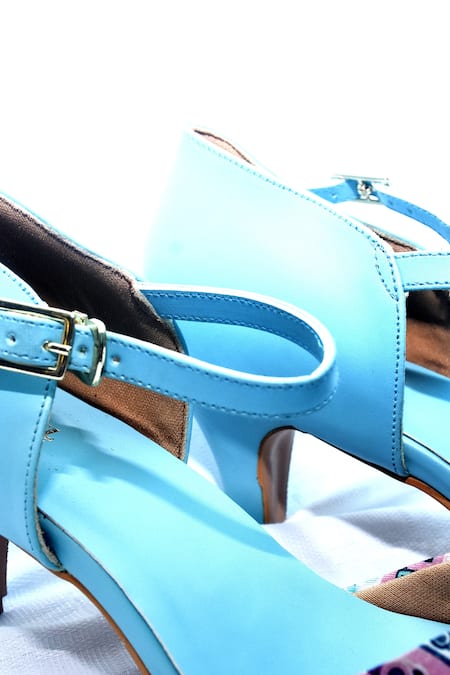 Foot Fuel_Blue Emily Camera Print Heels _at_Aza_Fashions