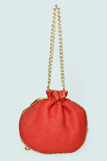 Buy_Khwaab By Sanjana Lakhani_Red Embroidered Gota Potli