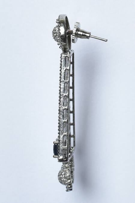 Kohar By Kanika_Blue Stone And Faux Diamond Encrusted Choker Set_at_Aza_Fashions