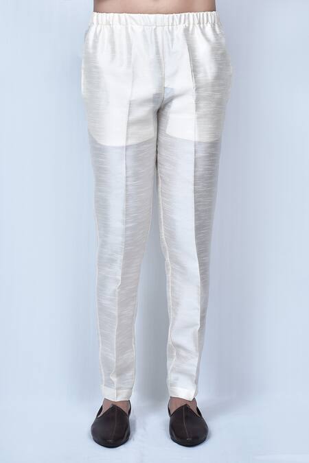 Arihant Rai Sinha_Sky Blue Jacquard, Silk Embroidery Woven Bundi And Kurta Set _Online_at_Aza_Fashions