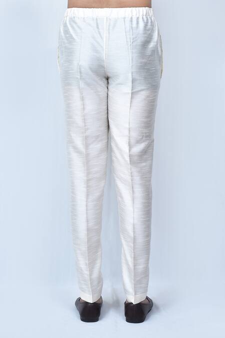 Buy_Arihant Rai Sinha_Sky Blue Jacquard, Silk Embroidery Woven Bundi And Kurta Set _Online_at_Aza_Fashions