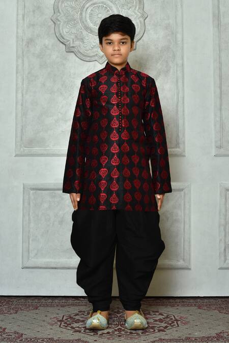 Black dupion ethnic wear 2024 set