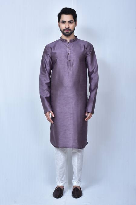 Buy Arihant Rai Sinha Purple Silk Straight Kurta Pant Set Online at Aza Fashions Buy_Arihant Rai Sinha_Purple Silk Straight Kurta Pant Set _Online_at_Aza_Fashions