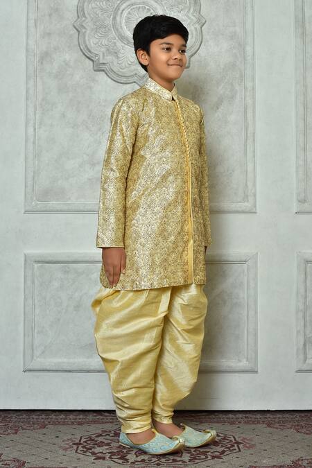 Buy_Petite Pomme_Beige Silk Embroidery Paisley Kurta And Patiala Pant Set 