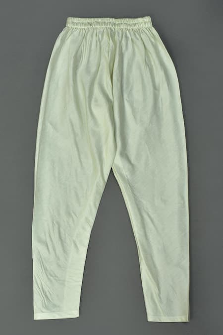 Buy_Maaikid_Wine , Satin Embroidery Floral Bundi And Kurta Set 