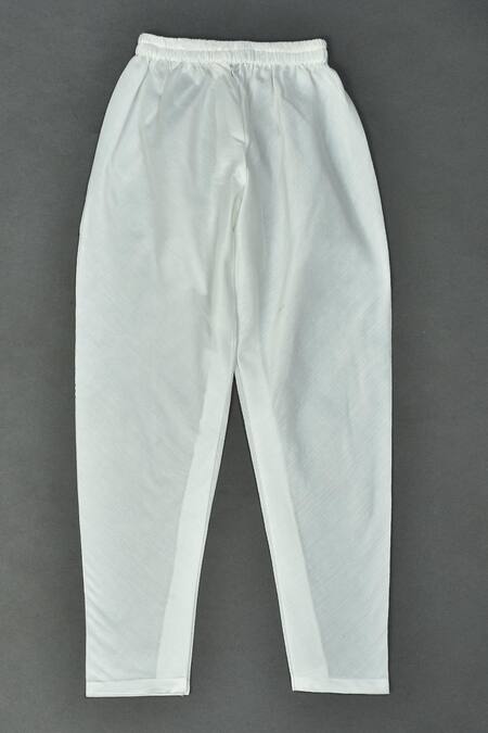 Maaikid_Purple , Satin Zari Woven Kurta And Pyjama Set _at_Aza_Fashions