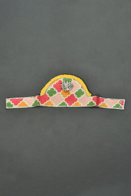 Shop_Maaikid_Yellow Cotton, Silk Embroidery Radha Embellished Kurta And Afghani Pant Set _Online_at_Aza_Fashions