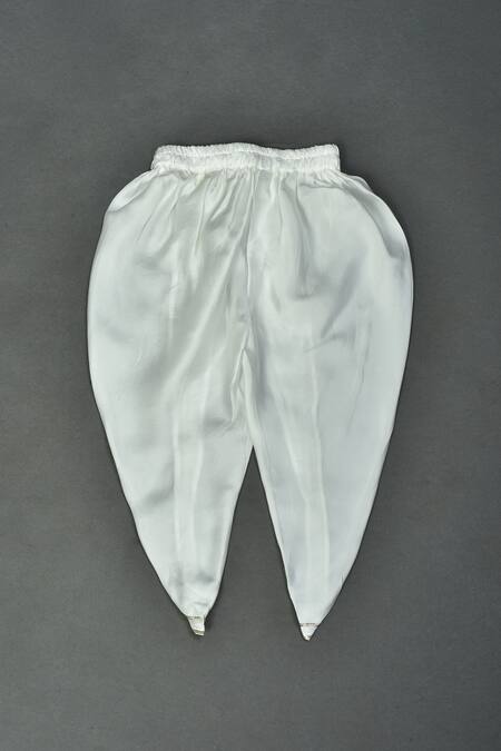 Maaikid_Pink Chanderi, Cotton Embroidery Kurta And Dhoti Pant Set _at_Aza_Fashions