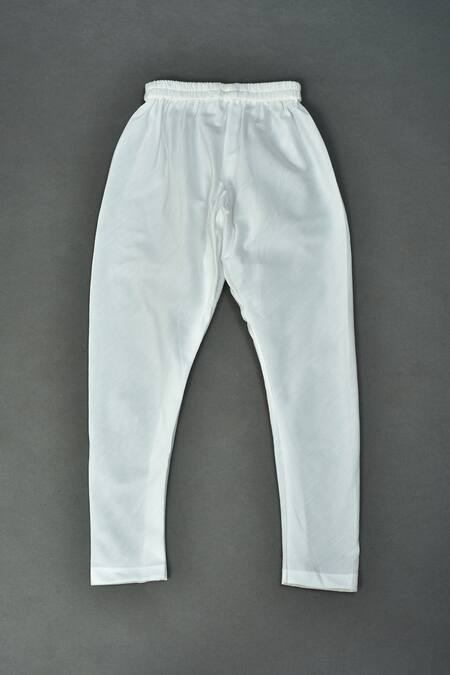 Shop_Maaikid_Green Silk, Cotton Embroidery, Zari Zardozi Sherwani And Pyjama Set _Online_at_Aza_Fashions