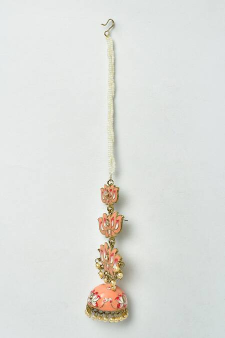 Buy_Naintara Bajaj_Multi Color Kundan Lotus Layered Jhumka Earrings_Online_at_Aza_Fashions