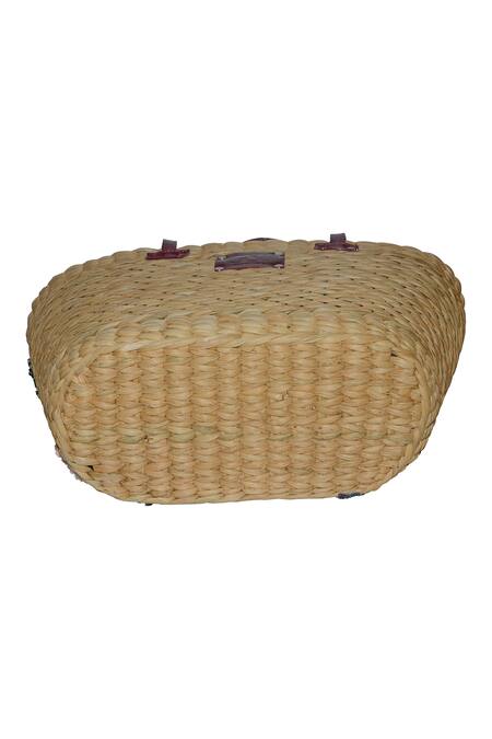 Buy_Ginn And Tonik_Beige Bead And Sequin Cockatoo Embellished Beach Bag_Online_at_Aza_Fashions