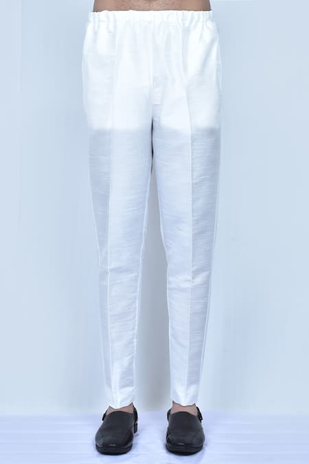 Arihant Rai Sinha_Black Silk, Jacquard Embroidery Floral Print Coat And Kurta Set _Online_at_Aza_Fashions