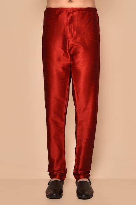 Arihant Rai Sinha Black Silk Embroidery Placed Paisley Pattern Kurta Churidar Set Online at Aza Fashions Arihant Rai Sinha_Black Silk Embroidery Placed Paisley Pattern Kurta Churidar Set _Online_at_Aza_Fashions