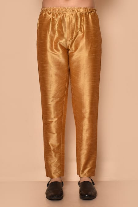 Arihant Rai Sinha_Blue Silk Embroidery Mandarin Collar Kurta Set _Online_at_Aza_Fashions