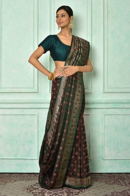 Light Peach Pink Jamawar Woven Cotton Silk Saree - Clothsvil