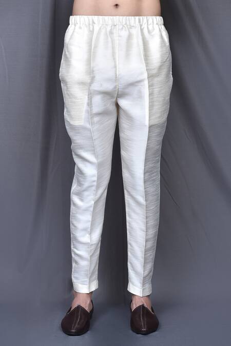 Arihant Rai Sinha_Blue Bundi And Kurta Silk Blend Embroidered Floral Thread Work & Contrast Set_Online_at_Aza_Fashions