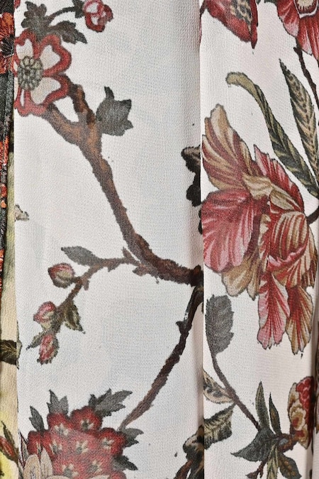 Soniya G_Ivory Print Floral Shawl _Online_at_Aza_Fashions