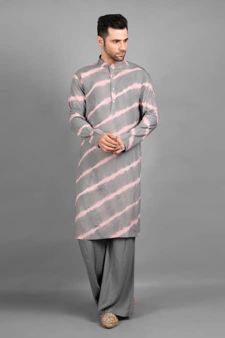 Soniya G_Brown Handloom Cotton, Silk Embroidery Floral Sherwani Set_Online_at_Aza_Fashions