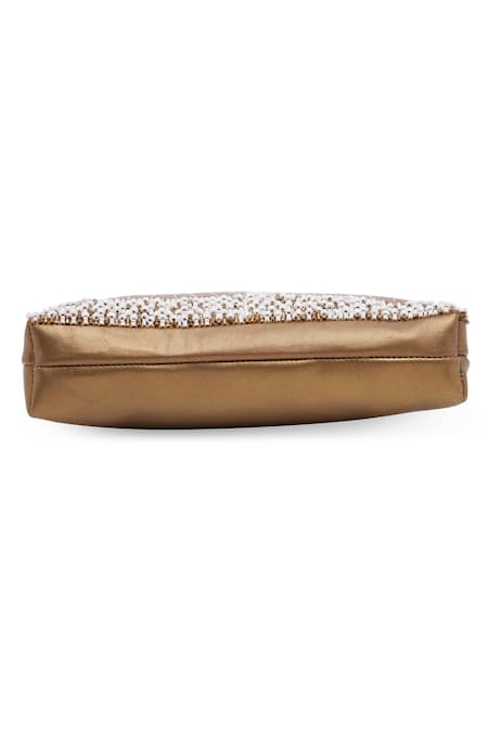 Buy_Richa Gupta_Gold Embroidery, Beads Work Clutch With Sling 