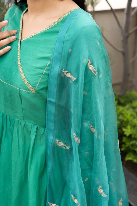 Buy Cupid Cotton Emerald Green Silk, Cotton Lace, Embroidery Sleeve Angrakha Kurta Lehenga Set Online at Aza Fashions Buy_Cupid Cotton_Emerald Green Silk, Cotton Lace, Embroidery Sleeve Angrakha Kurta Lehenga Set _Online_at_Aza_Fashions