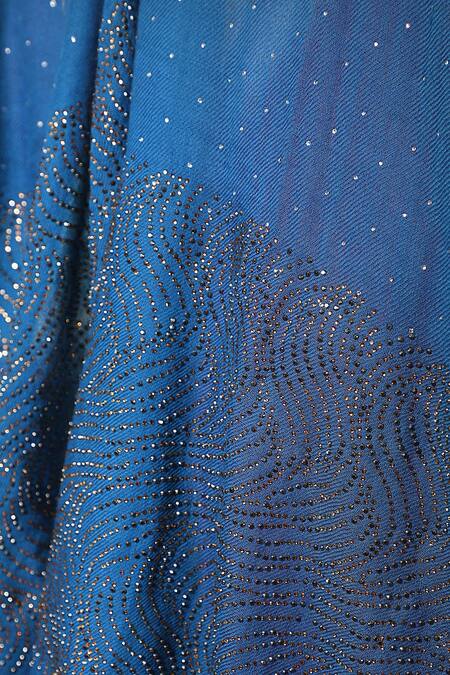 Shop Dusala Blue Stone Work Woollen Stole Online at Aza Fashions Shop_Dusala_Blue Stone Work Woollen Stole_Online_at_Aza_Fashions