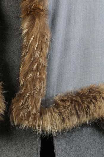 Buy Dusala Grey Handwoven Cashmere Fine Wool Fur Bordered Stole Online at Aza Fashions Buy_Dusala_Grey Handwoven Cashmere Fine Wool Fur Bordered Stole _Online_at_Aza_Fashions