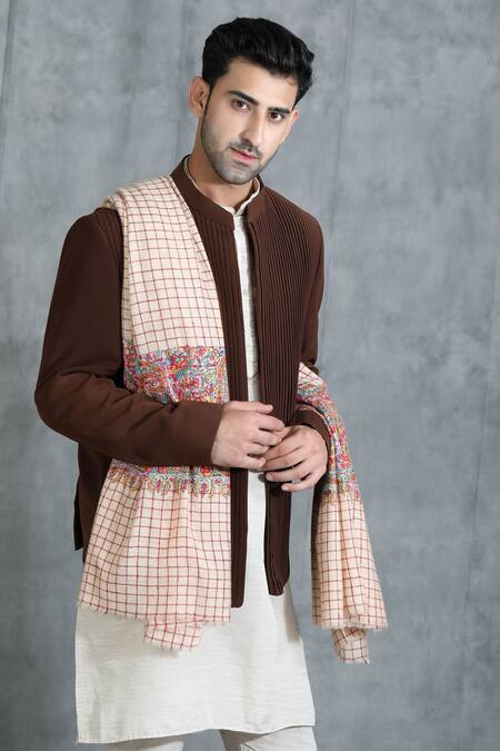 Dusala Multi Color Hand Handwoven Pashmina Paper Machine Rings Shawl 3