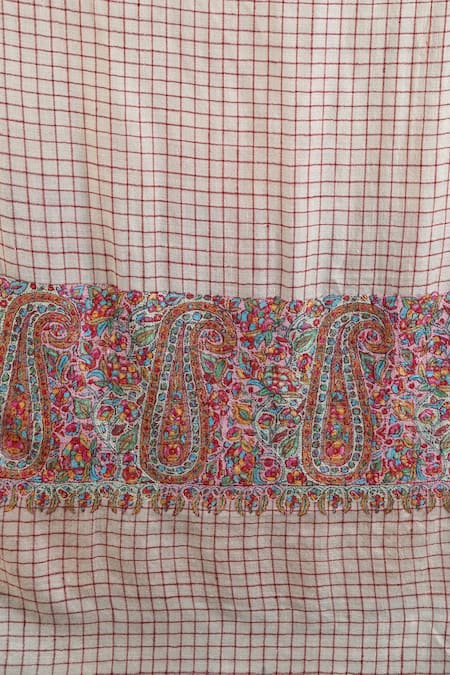 Dusala Multi Color Hand Handwoven Pashmina Paper Machine Rings Shawl 6