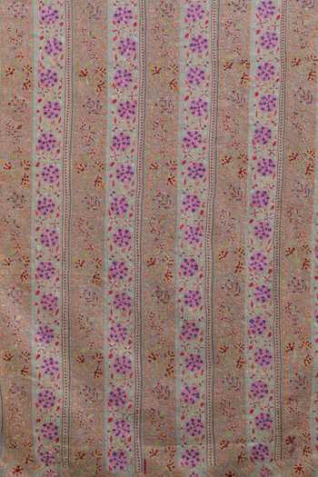 Shop_Dusala_Beige Handwoven Pashmina Cashmere Wool Gulab Work Shawl_Online_at_Aza_Fashions